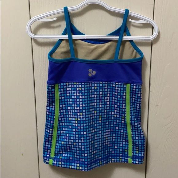 Triple Flip Blue & Teal Spaghetti Strap Tank Top - Picture 4 of 6
